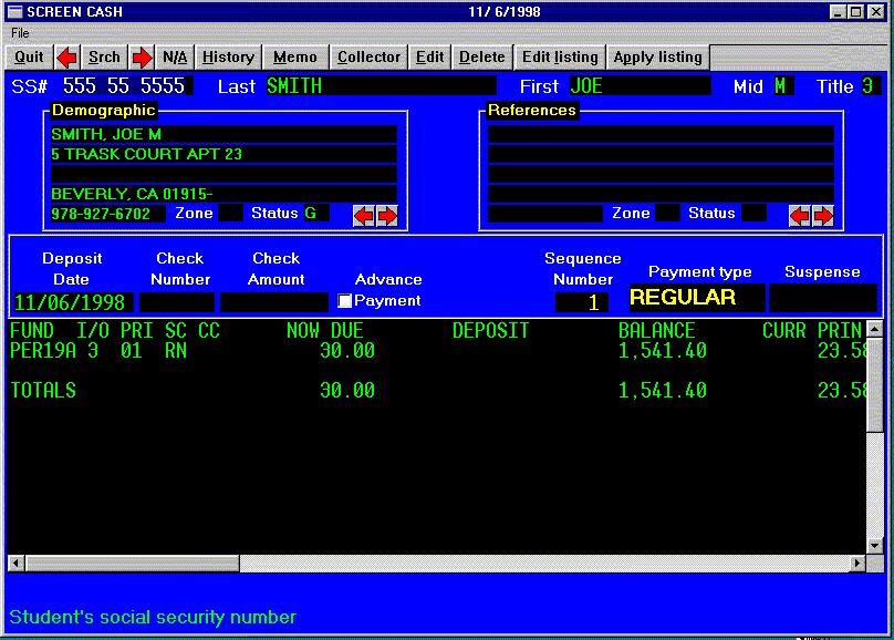 Cash Window